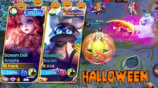 ANGELA X BARATS HALLOWEEN DUO is SCARY!💀Scream Doll Gameplay👻🎃