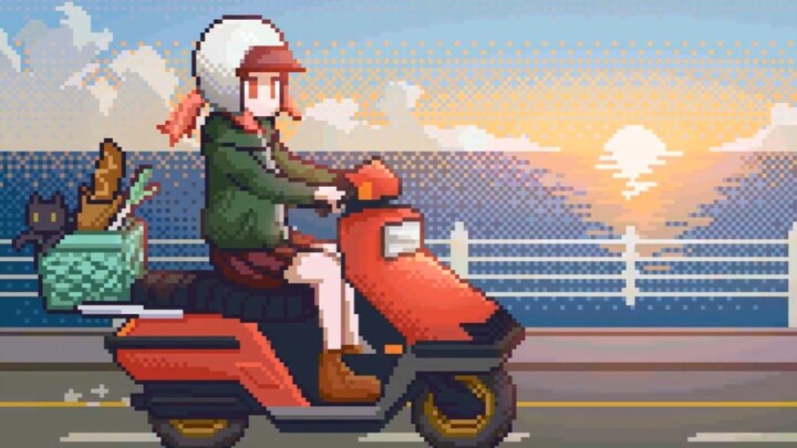 【Pixel Animation】"I don't like traveling, but I like the feeling of being on the road"