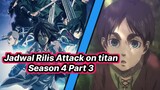 Tanggal Rilis Attack on titan Season 4 Part 3 | Anime Attack on titan the final season part 3