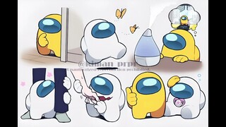 among us cute comics video