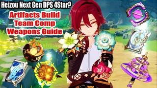 Heizou Next Gen DPS 4 Star? - Heizou Artifacts Build Team Comp Weapons Completed Guide