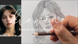 how to draw face (to beginer)✨