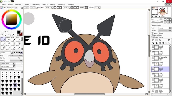 Menggambar HOOTHOOT - Pokemon (Drawing Pokémon) by OST ANIME ID