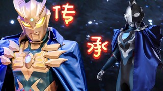 Ultraman Zero passes the cloak to his apprentice Ultraman Zeta!