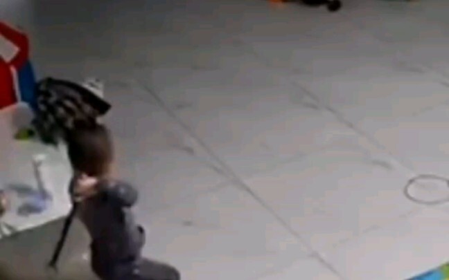 When the naughty kid was watching BabyBus, he smashed the TV to smithereens with a hammer in a fit o