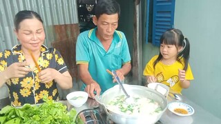 Nồi cháo cá lóc đồng   thật ấm lòng