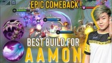 BEST BUILD FOR AAMON | EPIC COMEBACK GAMEPLAY BY KAIRI