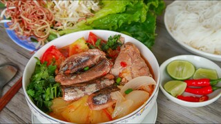 HANGCANCOOK || Cách nấu BÚN CÁ HỘP nhanh cấp tốc, ai cũng nấu được