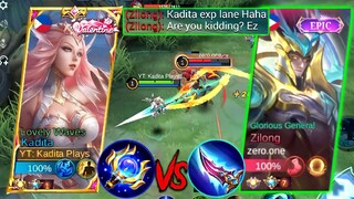 GLOBAL KADITA VS ZILONG KING OF COMEBACK IN EXP LANE! | KADITA BEST GLOBAL BUILD TO RANK UP FAST