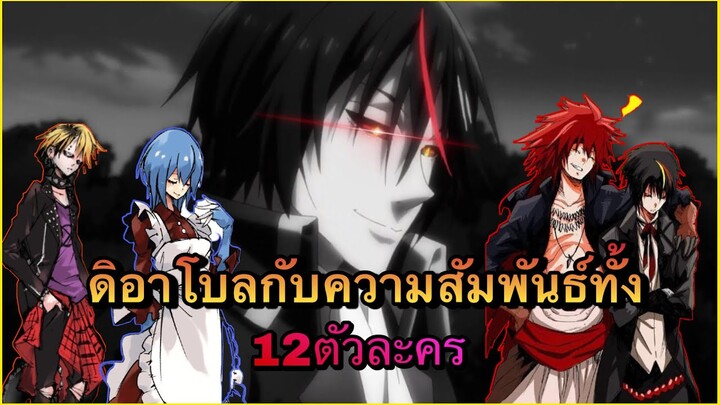 ดิอาโบลและความสัมพันธ์กับตัวละครอื่นๆทั้ง12ตัวละคร(เกิดใหม่ทั้งทีก็เป็นสไลม์ไปซะแล้ว)