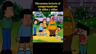 😲 De masculino a femenino 😭 #doraemon #shorts