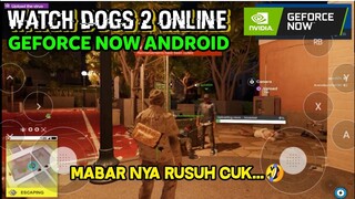 Main Watch Dogs 2 Di android Mabar Online Seru-Seruan😂 | Nvidia GeForce Now