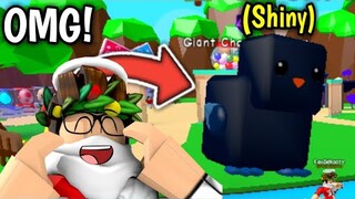 THE STRONGEST *SECRET* PET!✨ SHINY GIANT CHOCO CHICKEN! ROBLOX BUBBLEGUM SIMULATOR!