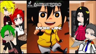 One Piece Characters react to { Luffy as Jin mori }