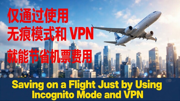 仅通过使用无痕模式和 VPN 就能节省机票费用. Saving on a Flight Just by Using Incognito Mode and VPN