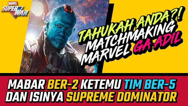 MATCHMAKING MARVEL SUPERWAR PARAH BANGET - INI KENAPA LO MENDINGAN JANGAN PERNAH SOLO QUEUE DI MSW