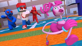Monster School: Blue and Banban FALL IN LOVE Mommy Long Legs - Love Story | Minecraft Animation