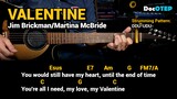Valentine - Jim Brickman and Martina McBride (1997) Easy Guitar Chords Tutorial with Lyrics