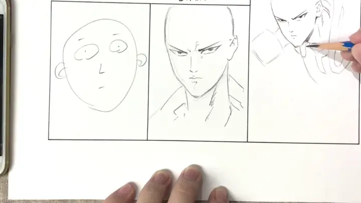 [Drawing Challenge] Draw Saitama in 10 seconds/3 minutes/30 minutes!