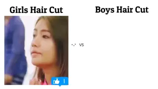 When Girls Having a Hair Cut VS Boys When Having Hair Cut 💇‍♂️