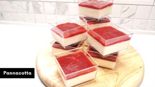 พานาคอตตา ราด ซอสสตรอว์เบอร์รี่ Pannacotta Strawberry Sauce | AnnMade