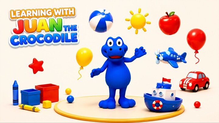🌈 Learn Colors with Juan the Crocodile | Fun Color Song for Toddlers & Preschool Kids