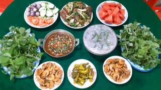 Canh Khoai Mỡ Ăn Cùng Tép Rang Thêm Ơ Kho Quẹt Ăn Sạch Nồi Cơm| TKQ & Family T569