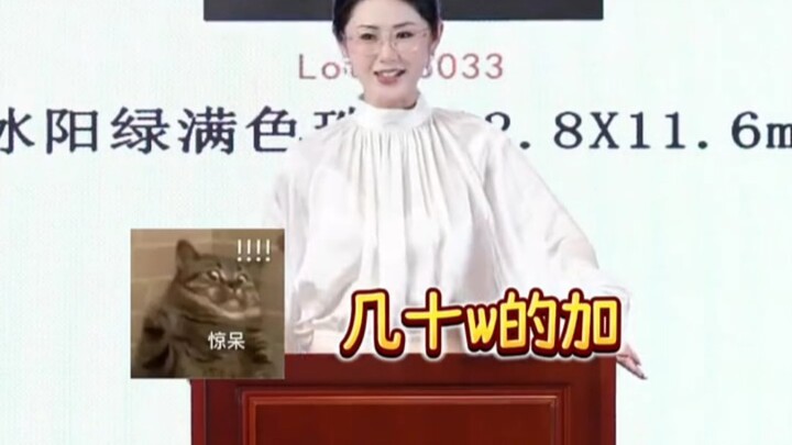 怪不得敲一次笑一次，合着她一下3000啊#拍卖会