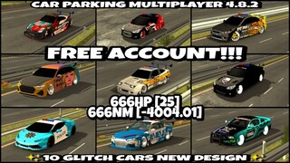 || Free Account Giveaway || 10 Glitch Cars New Design || Car Parking Multiplayer 4.8.2