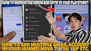 How to add multiple gmail account in your Huawei? How to remove the notif and error(Tagalog)-Eng sub