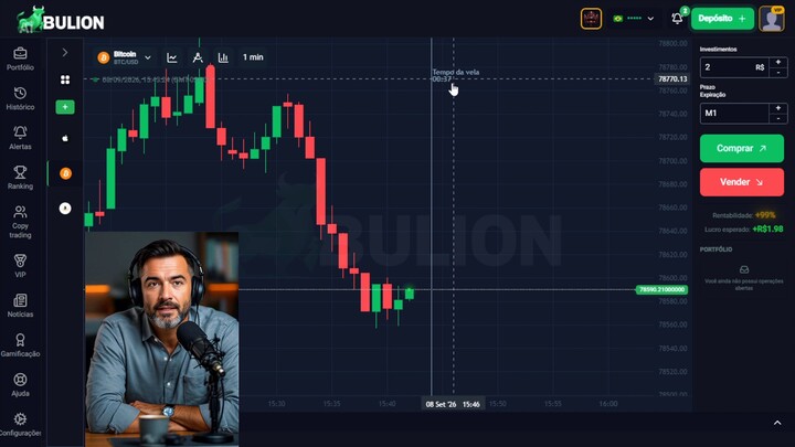 COMO OPERAR BITCOINS NA BULION BROKER FÁCIL E PAYOUT ACIMA DE 90%