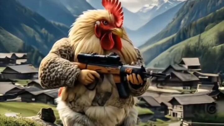 Chicken and cat fight? #ai #viral