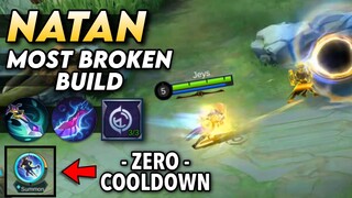 NEW HERO NATAN MOST BROKEN BUILD !! " ZERO COOL DOWN!?! " | MLBB | NATAN BEST BUILD and GAMEPLAY