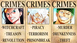 EVERY Crime The Straw Hats Have Committed