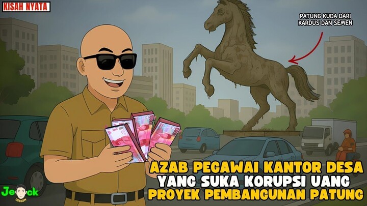 AZAB PEGAWAI KANTOR DESA YANG SUKA KORUPSI UANG PEMBANGUNAN PROYEK PATUNG  A