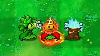 Plants Vs Zombies Hybrid - Sunflower Queen, Wild Gatling Pea, Ice Torch Stump