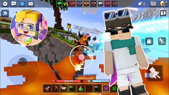 Playing bedwars on an OG account (Blockman Go)