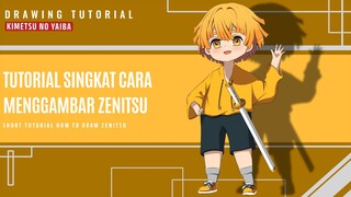 tutorial singkat cara menggambar Zenitsu | Demon Slayer