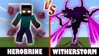 Herobrine vs. Wither Storm | Minecraft (MESSY BATTLE!)