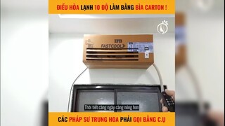 Điều hòa lạnh 10 độ làm bằng bìa carton chỉ tốn 350k