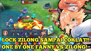 FANNY RYAN AHMAD LOCK ZILONG SAMPAI COKLAT!! ONE BY ONE FANNY VS ZILONG - Mobile Legends