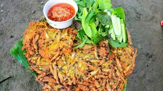 Giăng lưới cá lòng tong chiên bột || việt miền tây