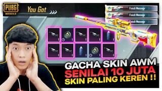 TOP UP SENILAI 10 JUTA GACHA SKIN AWM PELANGI ULTIMATE MAX LEVEL !! - PUBG MOBILE