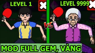 Tap Tap Ping Pong MOD APk Full Vàng, GEM - Cao Thủ Bóng Bàn VS Người Cao Tuổi Top Game Thành EJ