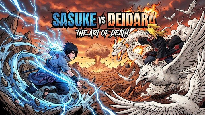 sasuke vs deidara