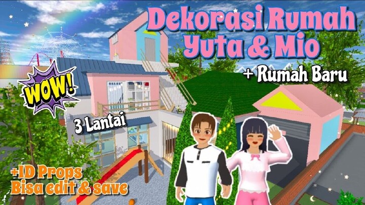 Sulap Rumah YUTA & MIO Jadi Tambah BAGUSS!! Ada Rumah Baru 3 Lantai + ID | Sakura School Simulator