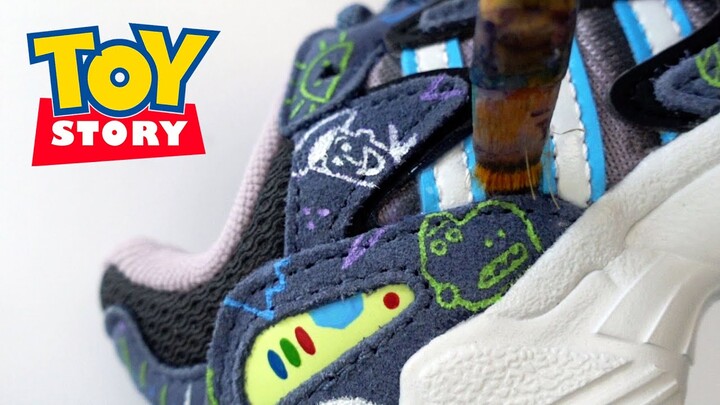 LUCU BANGET! CUSTOM SEPATU ADIDAS BAYI TEMA TOY STORY