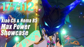 Xiao C6 & Homa R5 Max Power Damage Showcase - Destroy Everything in 15s | Genshin Impact