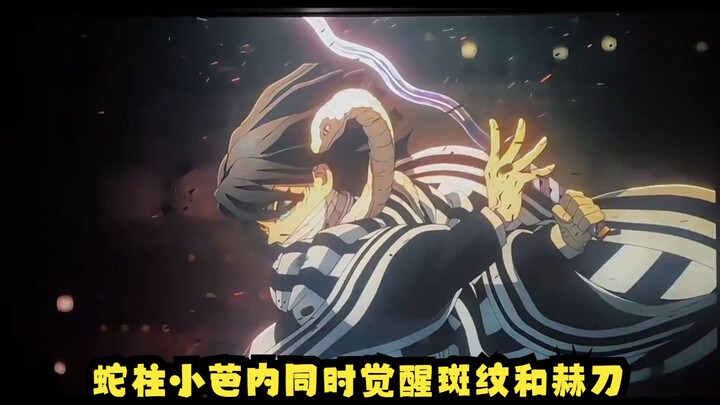 Ibuki Mijikai yang membakar segalanya, saat Pillar Ular Mijikai juga mewujudkan pola belang dan Pisa