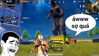 PUBG Mobile - Phản Ứng Của Bé Khi Bị Godzilla Tấn Công =)) | Gặp DP28 Bắn Không Trượt Phát Nào